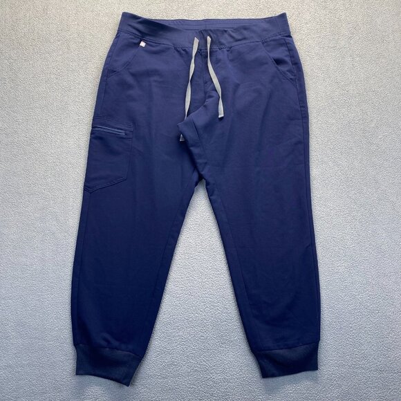 Figs Pants Womens XL/P Blue Scrub Bottom Zamora Jogger Nurse Workwear,Pockets - Picture 16 of 16